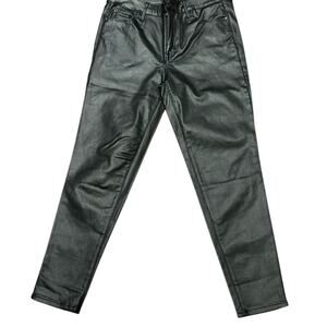 Social Standard by Sanctuary Women's Size 10 Black Leather Like Ankle Jeans